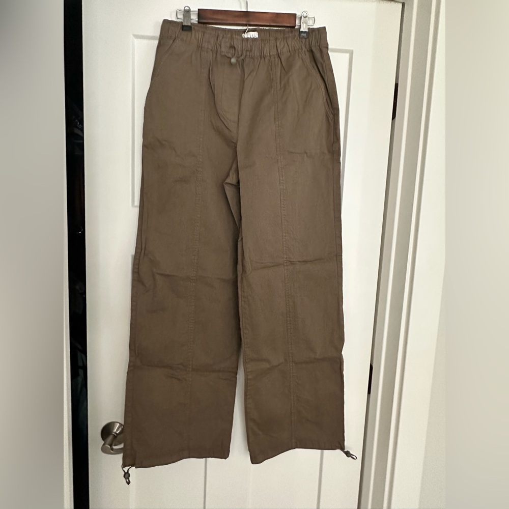 Nicole Miller wide leg chino pants size medium
